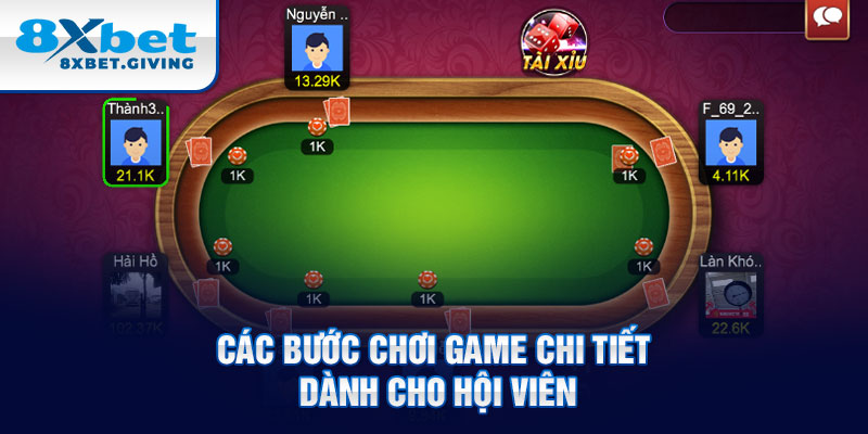 Các bước chơi game chi tiết dành cho hội viên